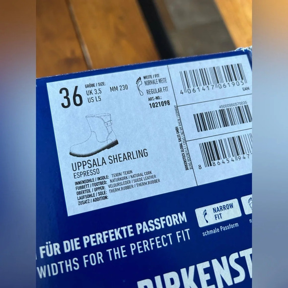 Birkenstock Womens' EU 36 Size 5-5.5 Upsalla Shearling Boots Espresso NWT - Picture 6 of 8